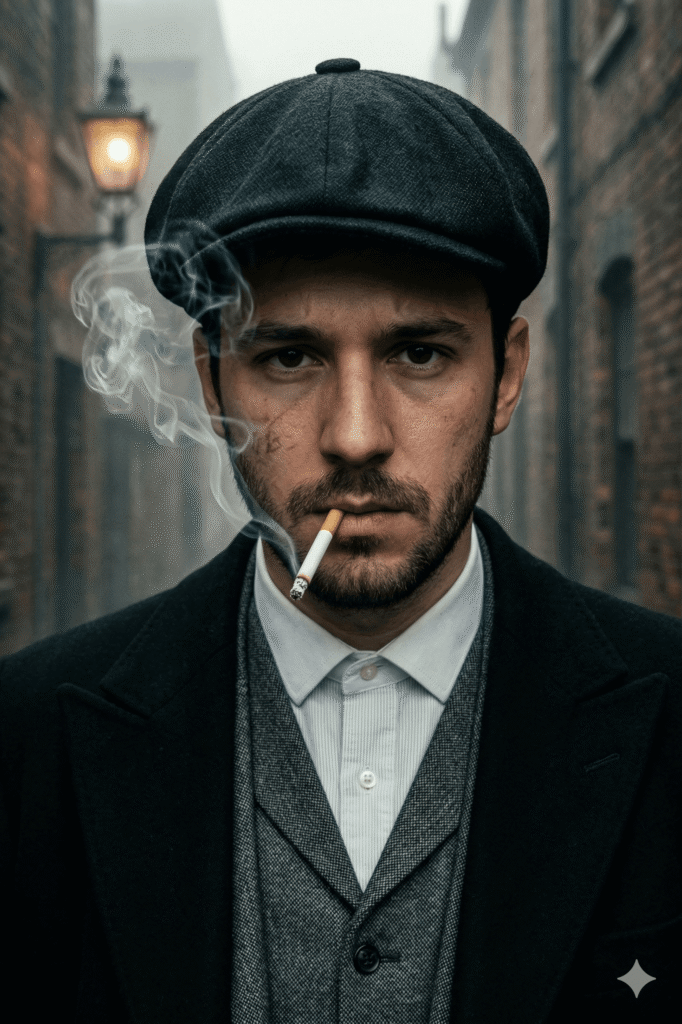 Peaky Blinders Dünyasına Thomas Shelby Bakışıyla Adım Atın AI promptu
